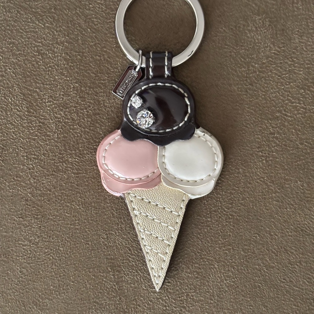 ***SOLD***Coach Ice Cream Cone Keychain Bag Charm No. 63876